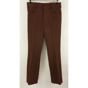 Vintage 1950s Western Rodeo Flare Pants Men's 32 x 31 Dark Brown Woven Stretch
